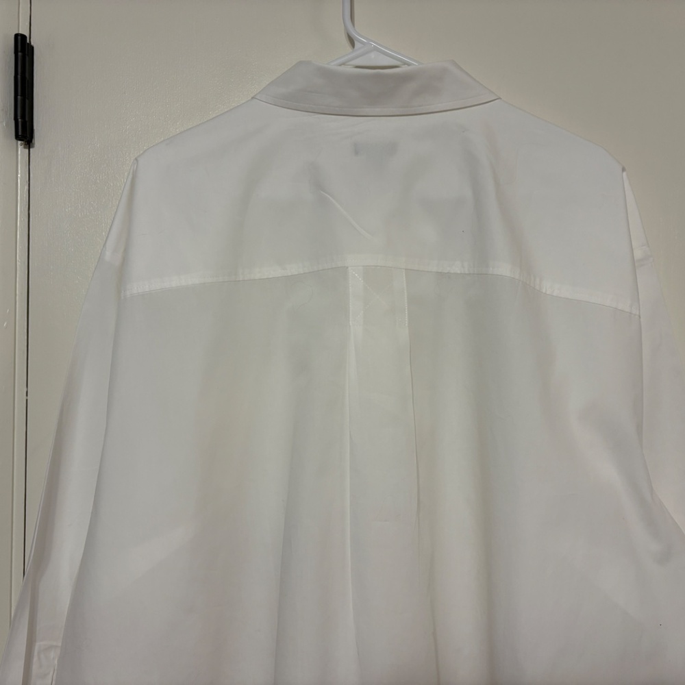 Talbots Women's Plus Classic White Button-Front Boyfriend Shirt Top Blouse 3X - Picture 5 of 9